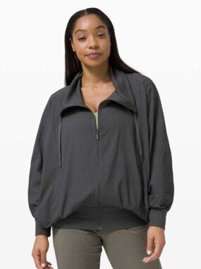 Lululemon New Rituals Graphite Grey Slouchy Jacket size 8